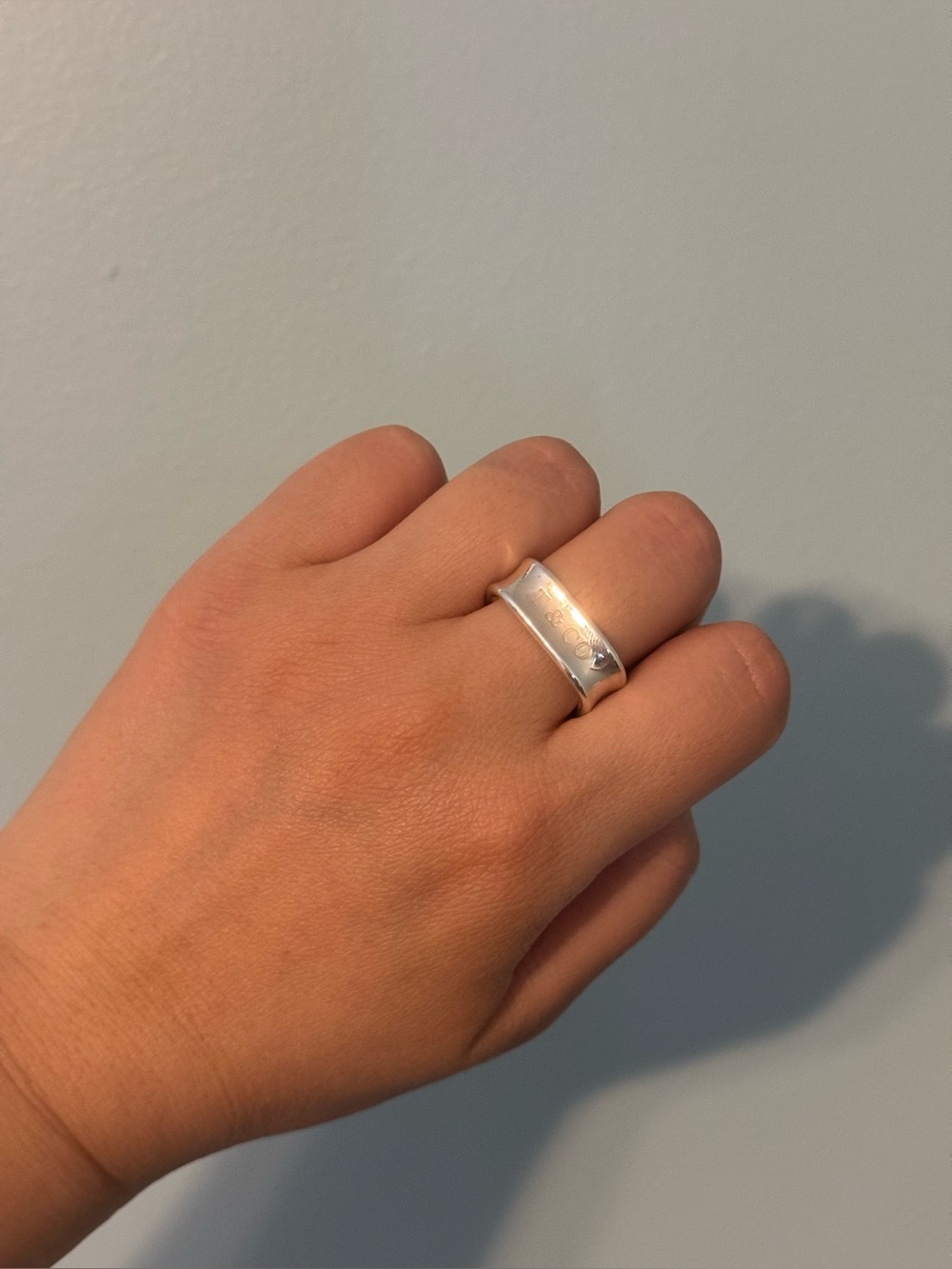 Tiffany and Co. unisex square sterling silver ring size 9.5 - Picture 10 of 10